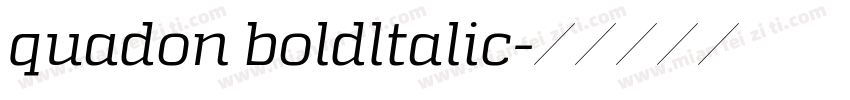 quadon boldltalic字体转换